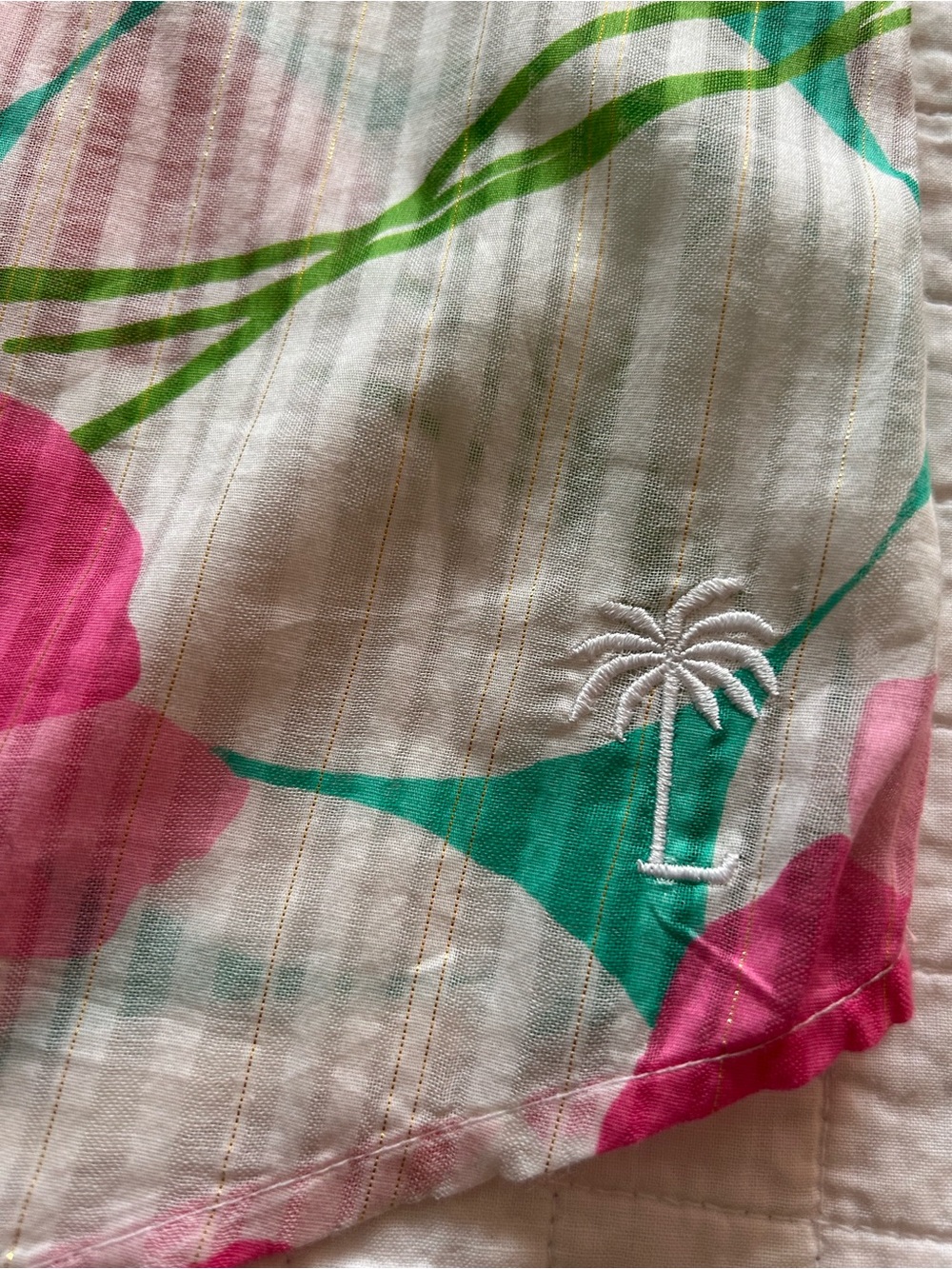Lilly Pulitzer Resort Fit Women’s Floral Button-Front Shirt - Pink & Green - Picture 4 of 10